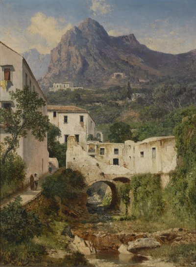 Mill Valley near Amalfi by Albert August Zimmermann